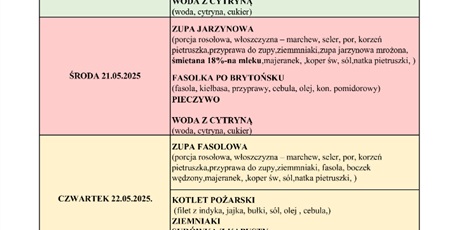 Powiększ grafikę: Jadłospis